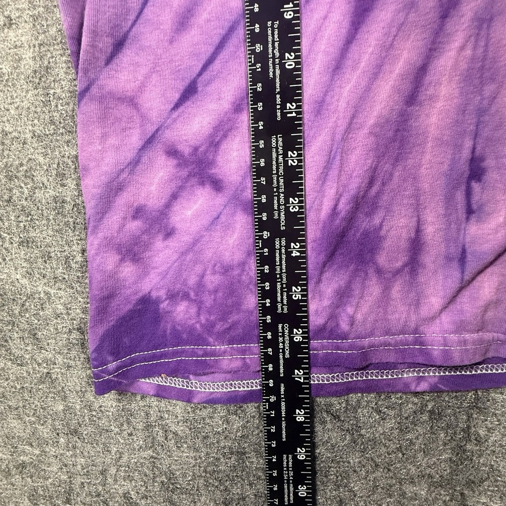 Santa Cruz Tie Dye Shirt Medium Purple Screaming Hand Hibiscus Floral Skater Y2K - Picture 5 of 5